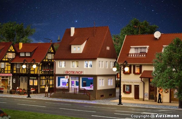 Vollmer 43870 H0 Erotikshop mit Inneneinrichtung und LED-Beleuchtung