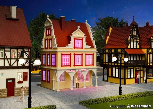 Vollmer 43871 H0 Nachtclub "L'Amore" mit LED-Beleuchtung