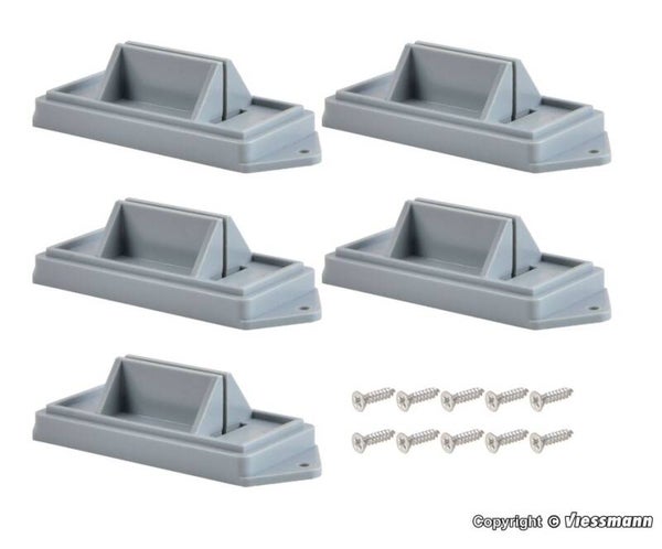 Vollmer 44005 H0 Brückensockel mit Schrauben, 5 Stück
