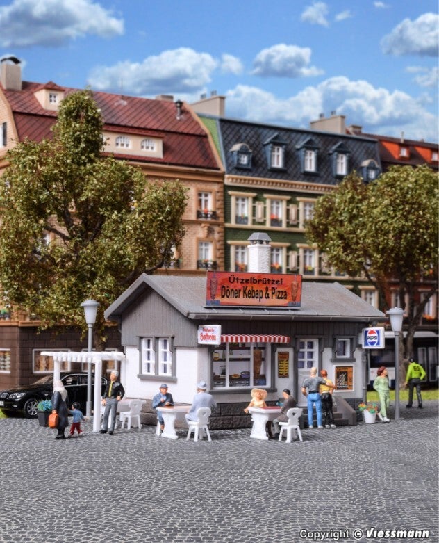 Vollmer 45151 H0 Imbiss-Stand Döner und Pizza
