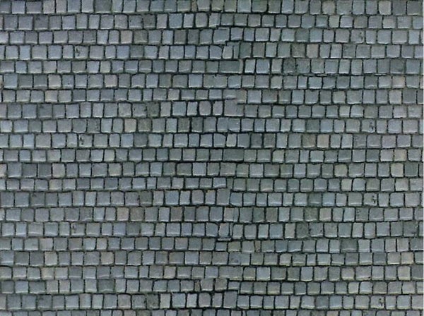 Vollmer 46041 H0 Mauerplatte Pflasterstein aus Karton, 25 x 12,5 cm, VE 10 Stück