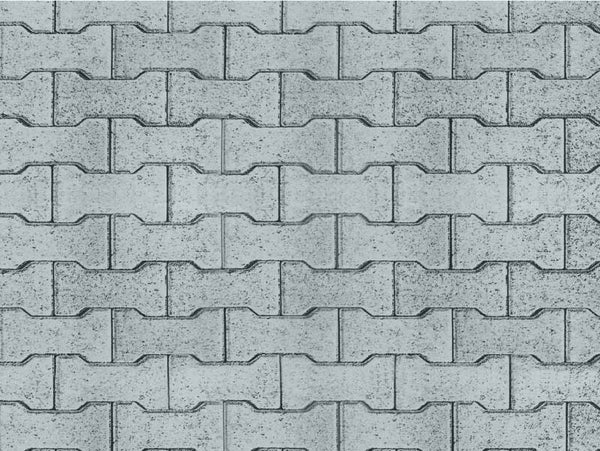 Vollmer 46054 H0 Straßenplatte Zement-Knochensteine aus Karton, 25 x 12,5 cm, VE 10 Stück