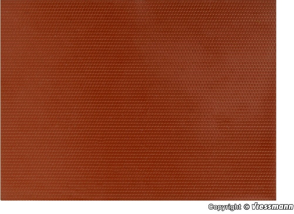Vollmer 47350 N Dachplatte Biberschwanz-Ziegel aus Kunststoff, 14,9 x 10,9 cm