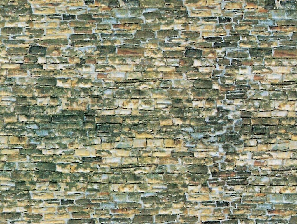 Vollmer 47362 N Mauerplatte Naturstein aus Karton, 25 x 12,5 cm, VE 10 Stück