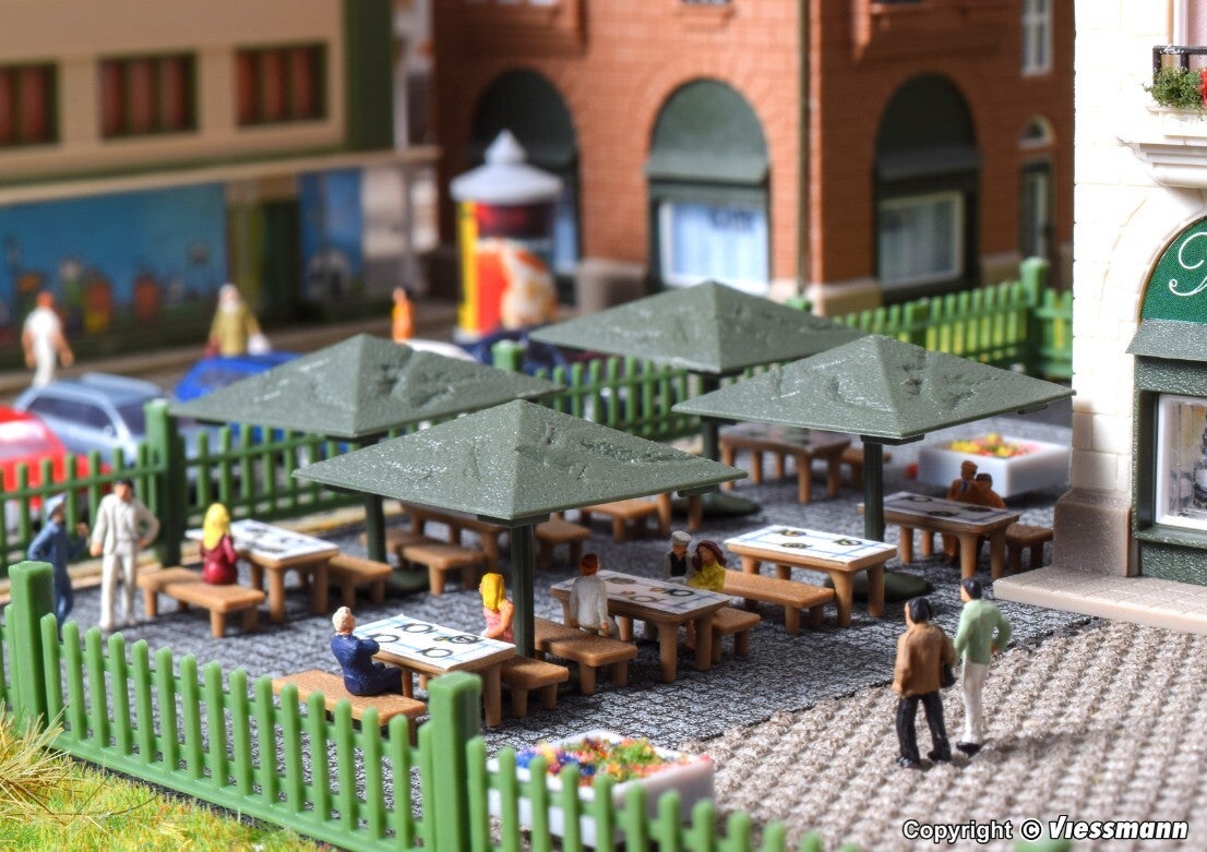 Vollmer 47665 N Biergarten-Schirme, 4 Stück