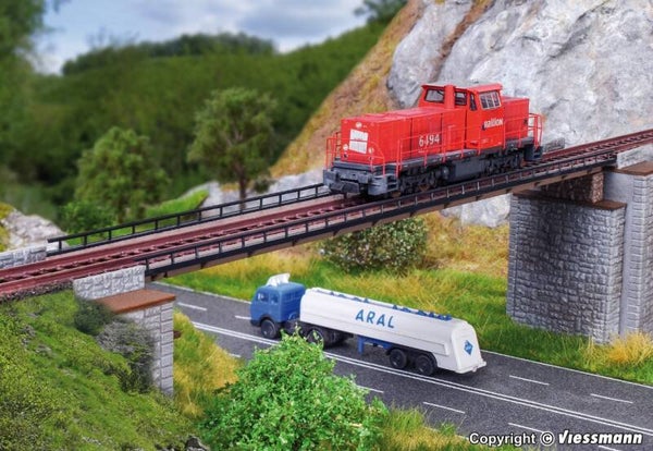 Vollmer 47825 N Schienenbrücke gerade, 2 Stück