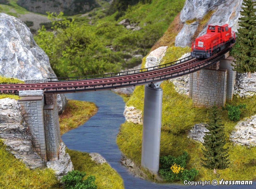 Vollmer 47830 N Fahrbahn gebogen, 2 Stück