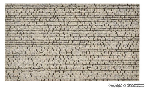 Vollmer 48220 H0 Mauerplatte Naturstein aus Steinkunst, L 26,5 x B 15,5 cm