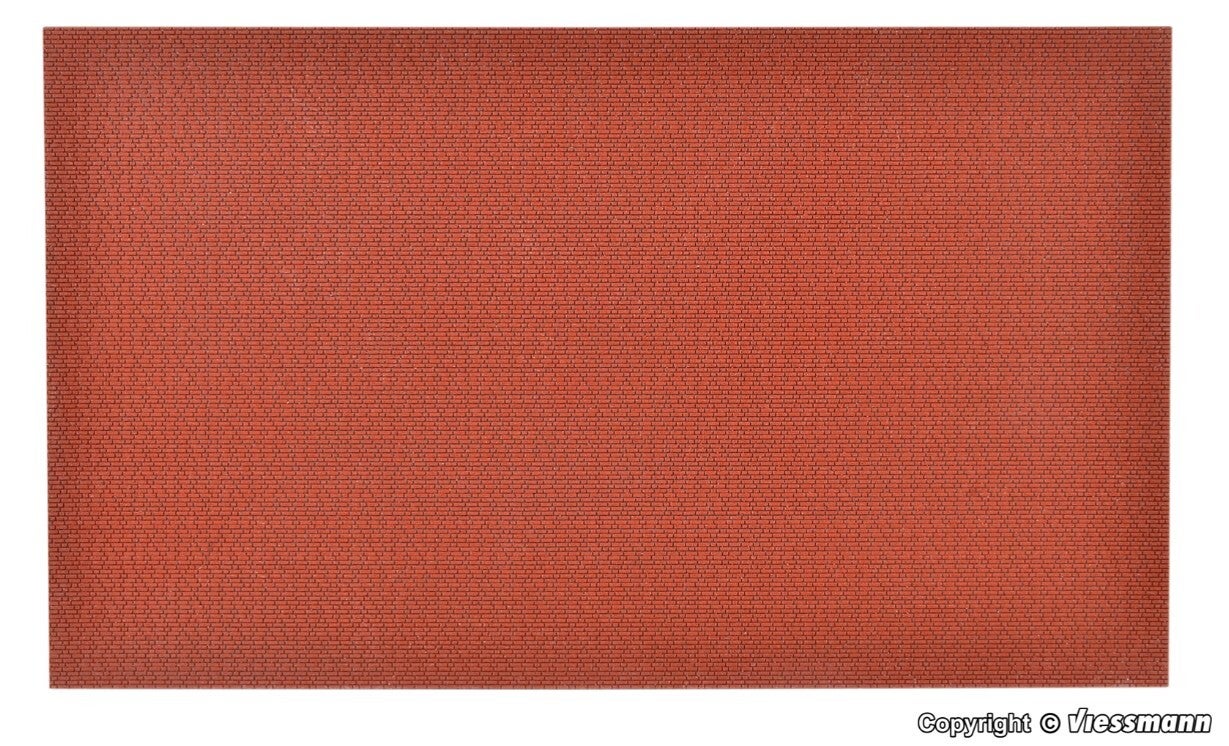 Vollmer 48223 H0 Mauerplatte Klinker aus Steinkunst, L 28 x B 16 cm