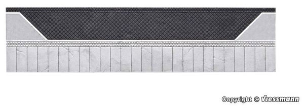Vollmer 48251 H0 Seitenstreifen mit Parkbucht für 3 PKWs aus Steinkunst