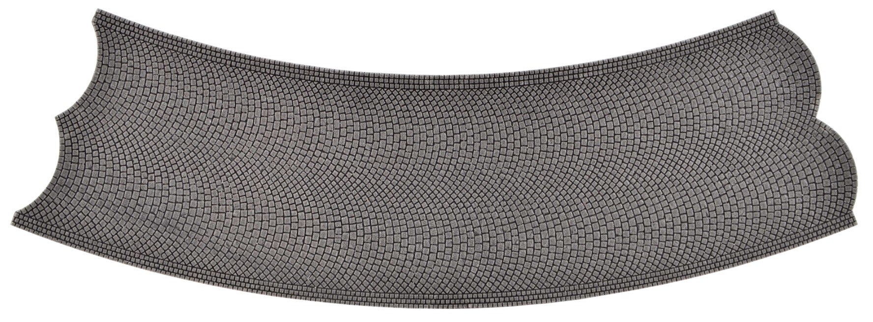 Vollmer 48258 H0 Straßenplatte Kopfsteinpflaster aus Steinkunst, 45°-Kurve, gegenläufig, Radius 30 cm