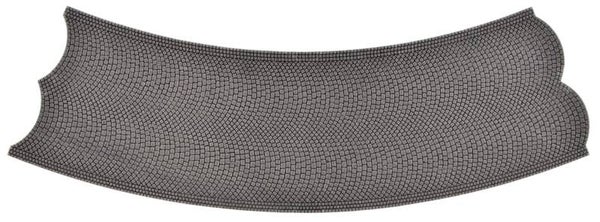 Vollmer 48258 H0 Straßenplatte Kopfsteinpflaster aus Steinkunst, 45°-Kurve, gegenläufig, Radius 30 cm