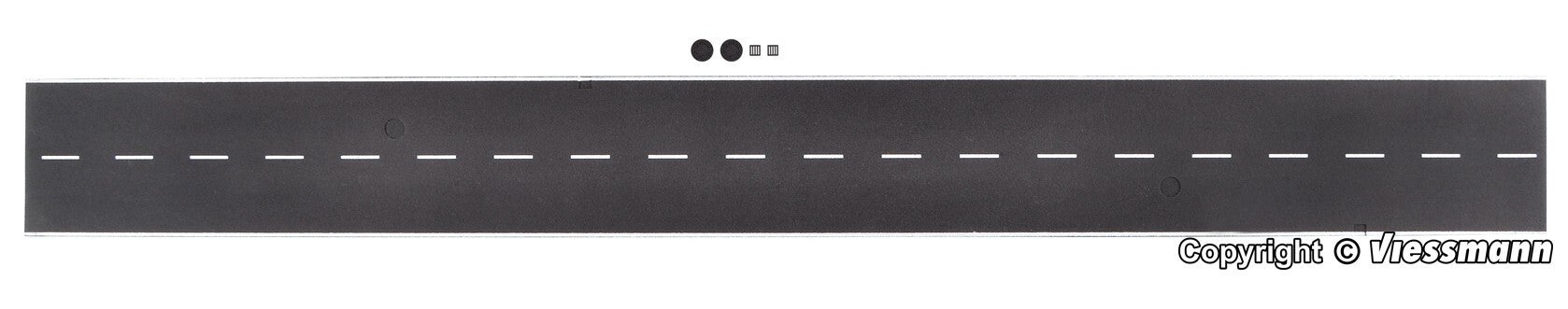 Vollmer 48260 H0 Asphaltstrasse aus Steinkunst, L 75 x B 8 cm
