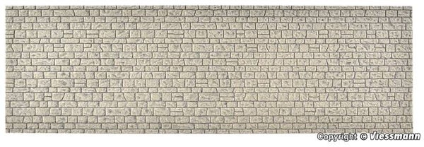 Vollmer 48720 0 Mauerplatte Naturstein aus Steinkunst, L 53 x B 16 cm