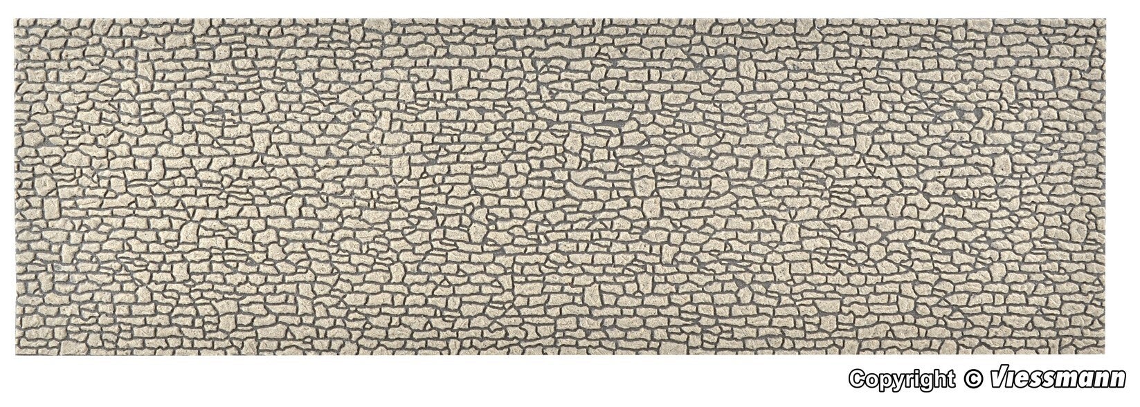 Vollmer 48724 0 Mauerplatte Bruchstein aus Steinkunst, L 53,5 x B 16 cm