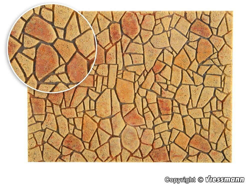 Vollmer 48727 0 Polygonalplatte aus Steinkunst, mediterran L 55,5 x B 16 cm