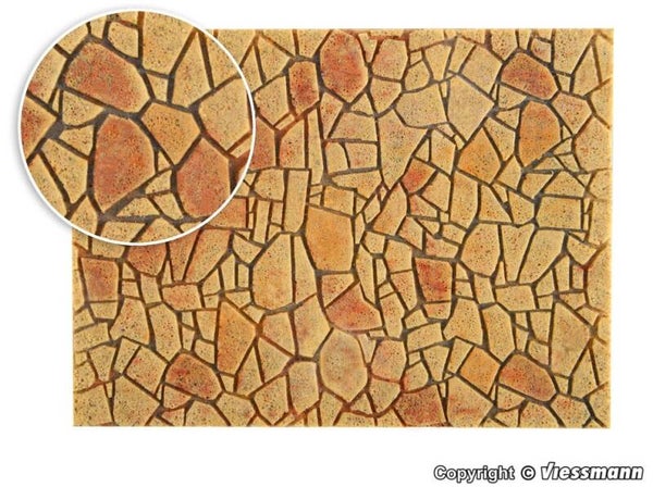 Vollmer 48727 0 Polygonalplatte aus Steinkunst, mediterran L 55,5 x B 16 cm