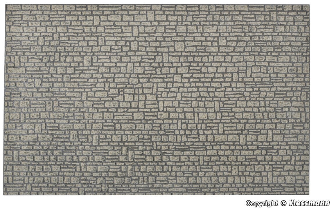 Vollmer 48821 G Mauerplatte Haustein aus Steinkunst, L 55 x B 34 cm