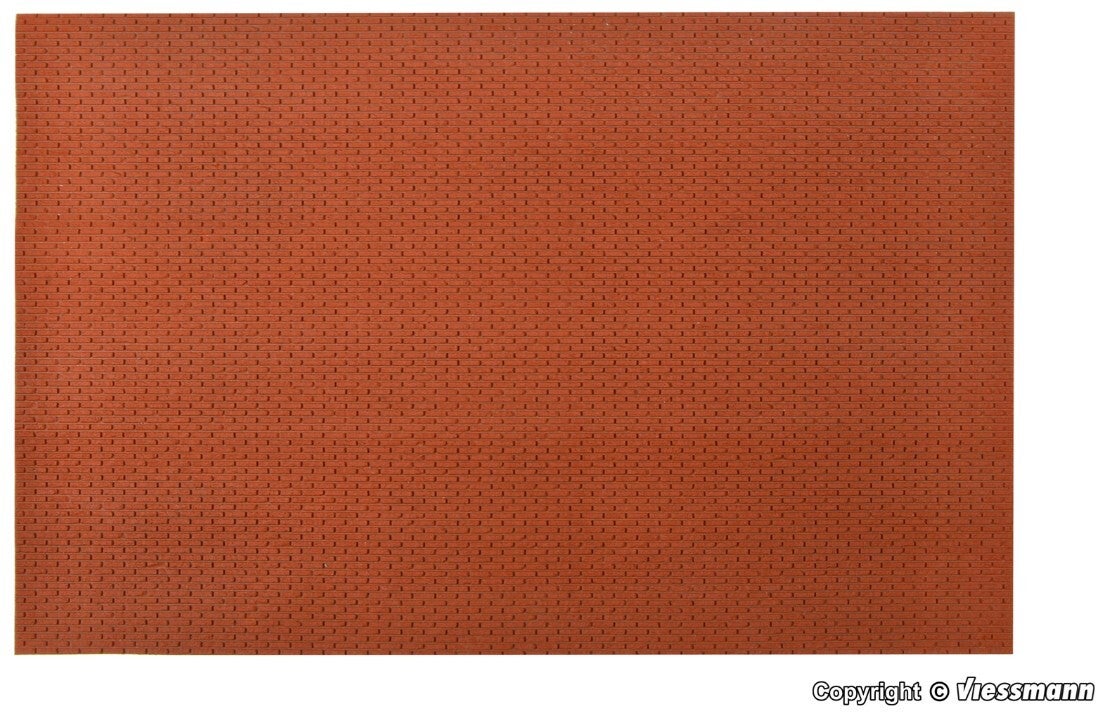 Vollmer 48822 G Mauerplatte Ziegel aus Steinkunst, gealtert, L 53,5 x B 34 cm