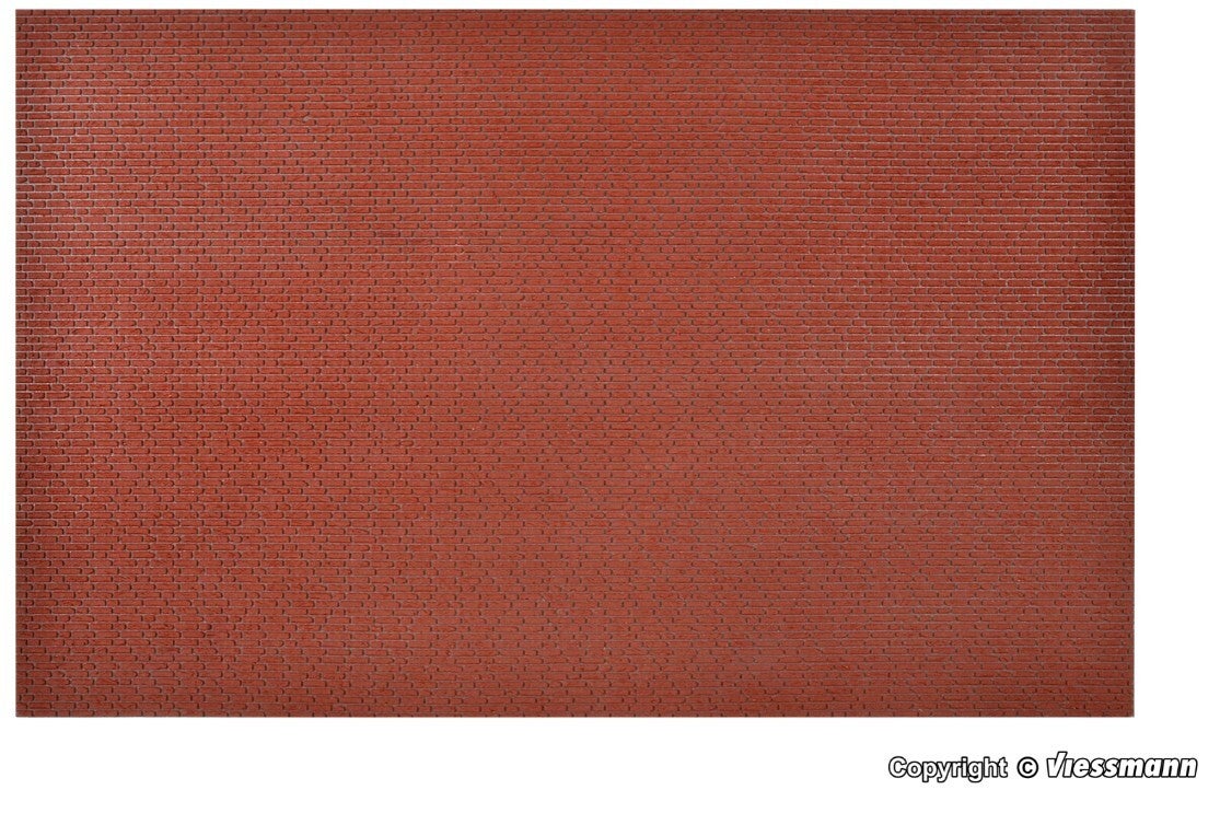 Vollmer 48823 G Mauerplatte Klinker aus Steinkunst, gealtert, L 54,5 x B 34 cm