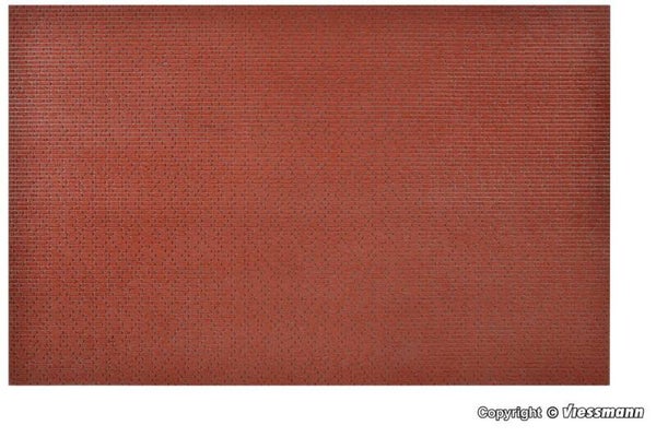 Vollmer 48823 G Mauerplatte Klinker aus Steinkunst, gealtert, L 54,5 x B 34 cm