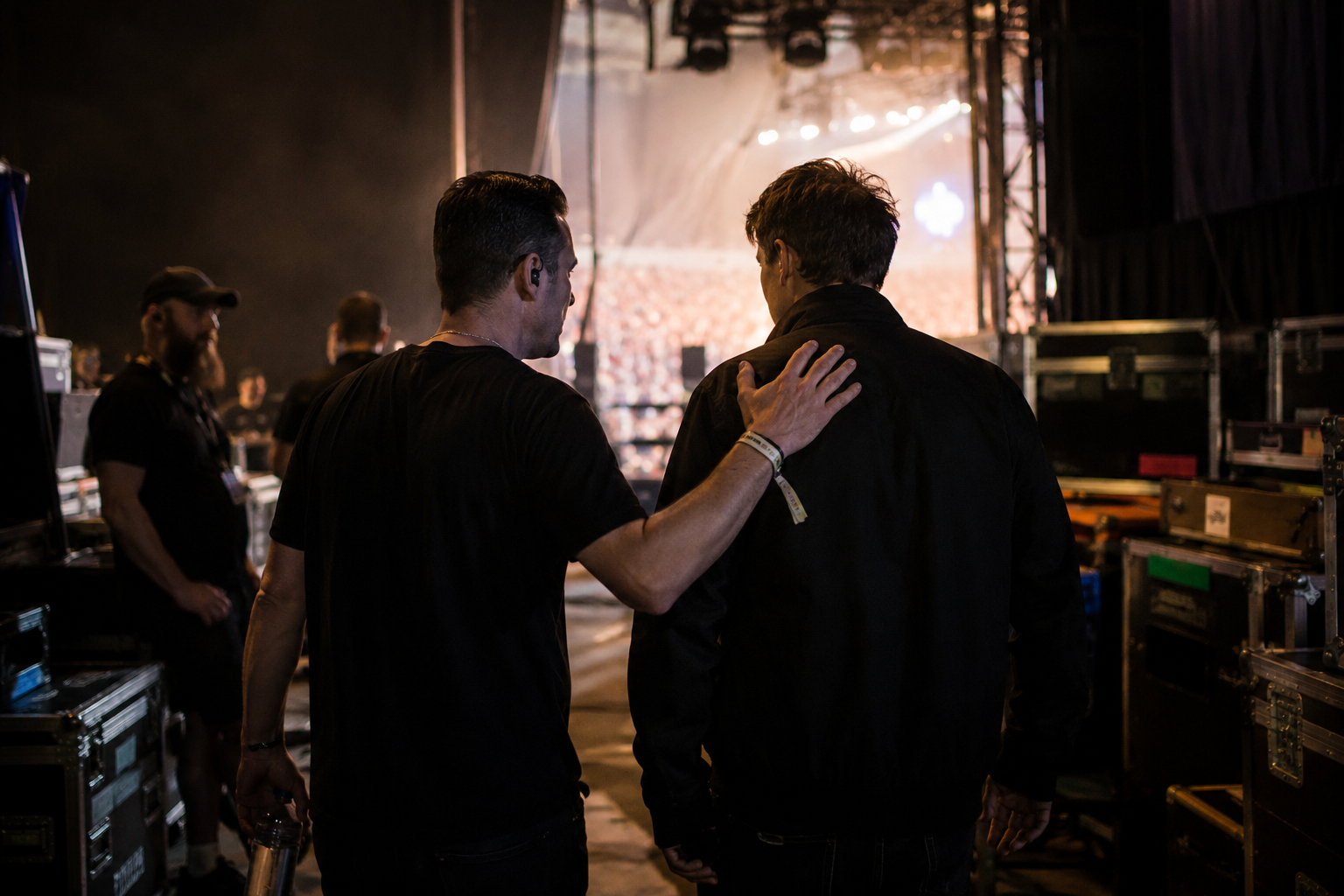 Artist Handling en begeleiding van een artiest backstage tijdens een festival