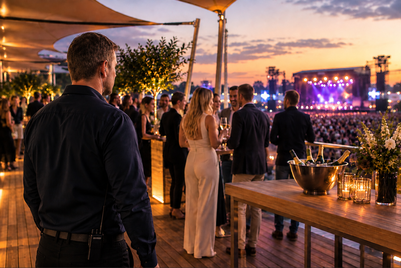 VIP-hospitality en persoonlijke begeleiding van VIP-gasten tijdens een festival