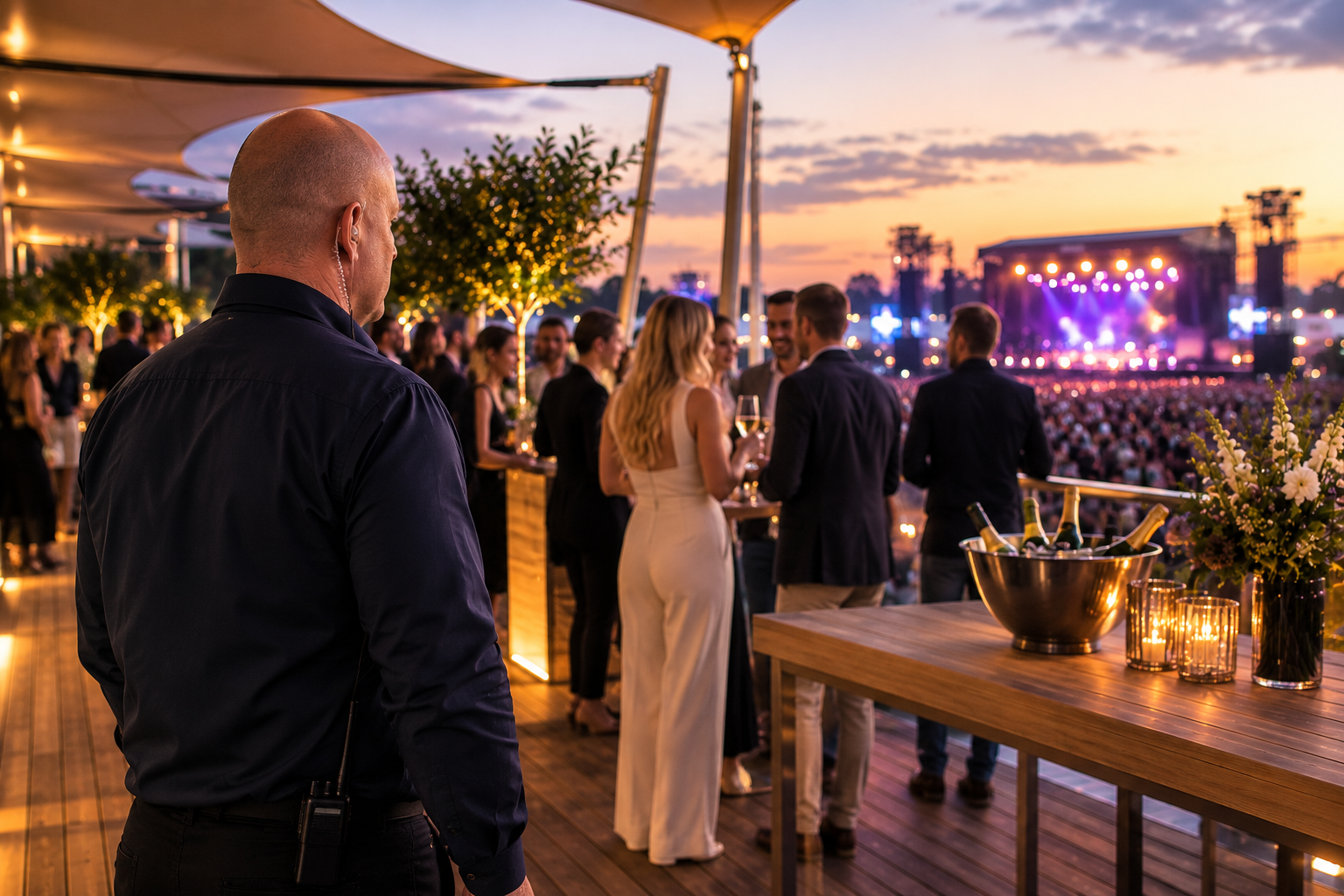 VIP-hospitality en persoonlijke begeleiding van VIP-gasten tijdens een festival