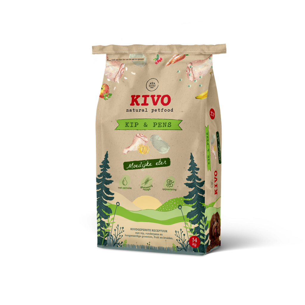 Kivo persbrok KIP & PENS (Moeilijke Eter) 14kg