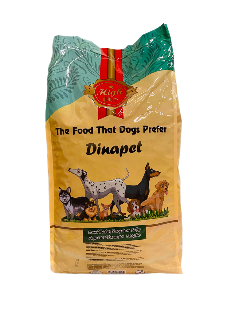 Dinapet persbrok Lam/Zalm Sorghum 15kg