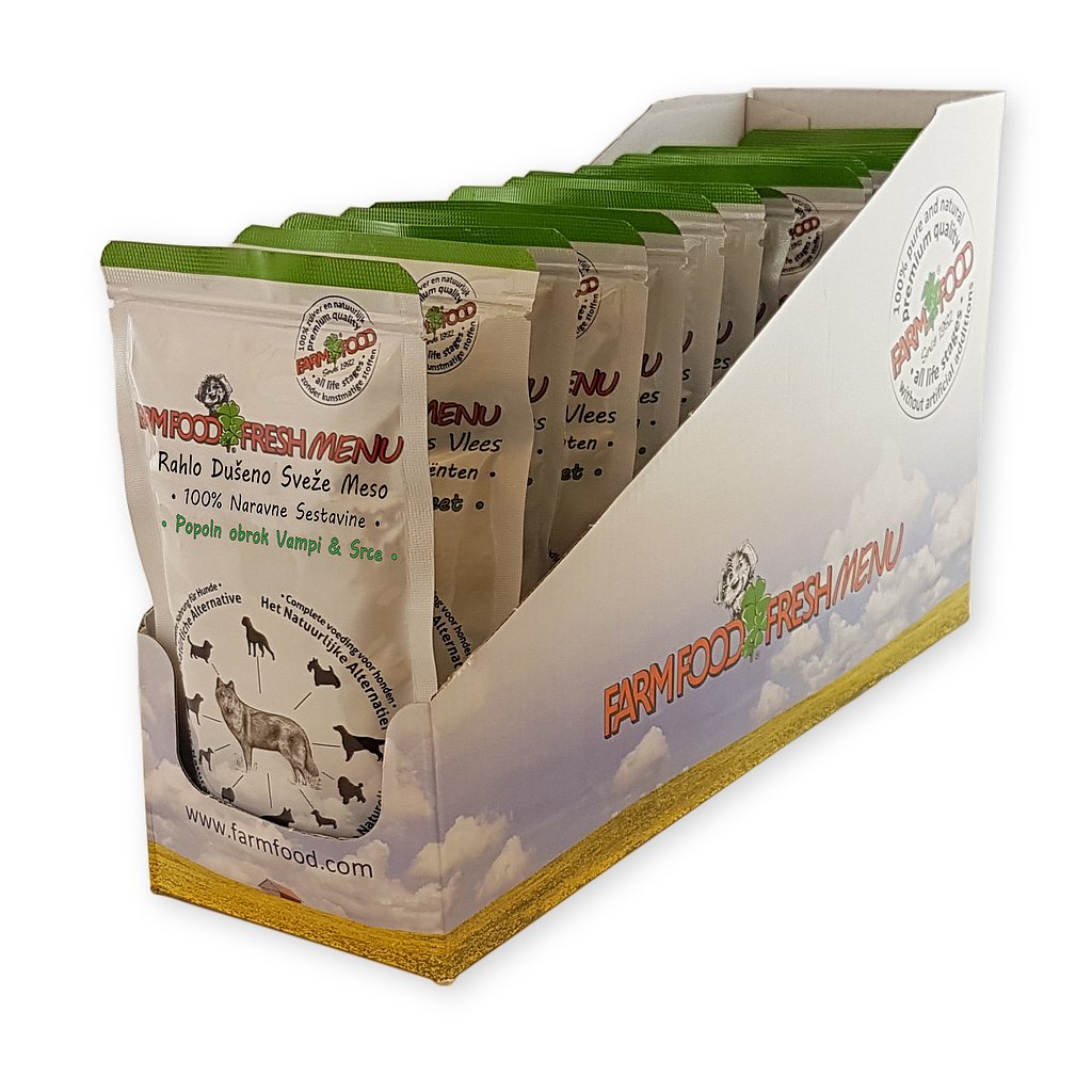 Farm Food Fresh Menu Tripe & Heart Complete 16 x 125gr