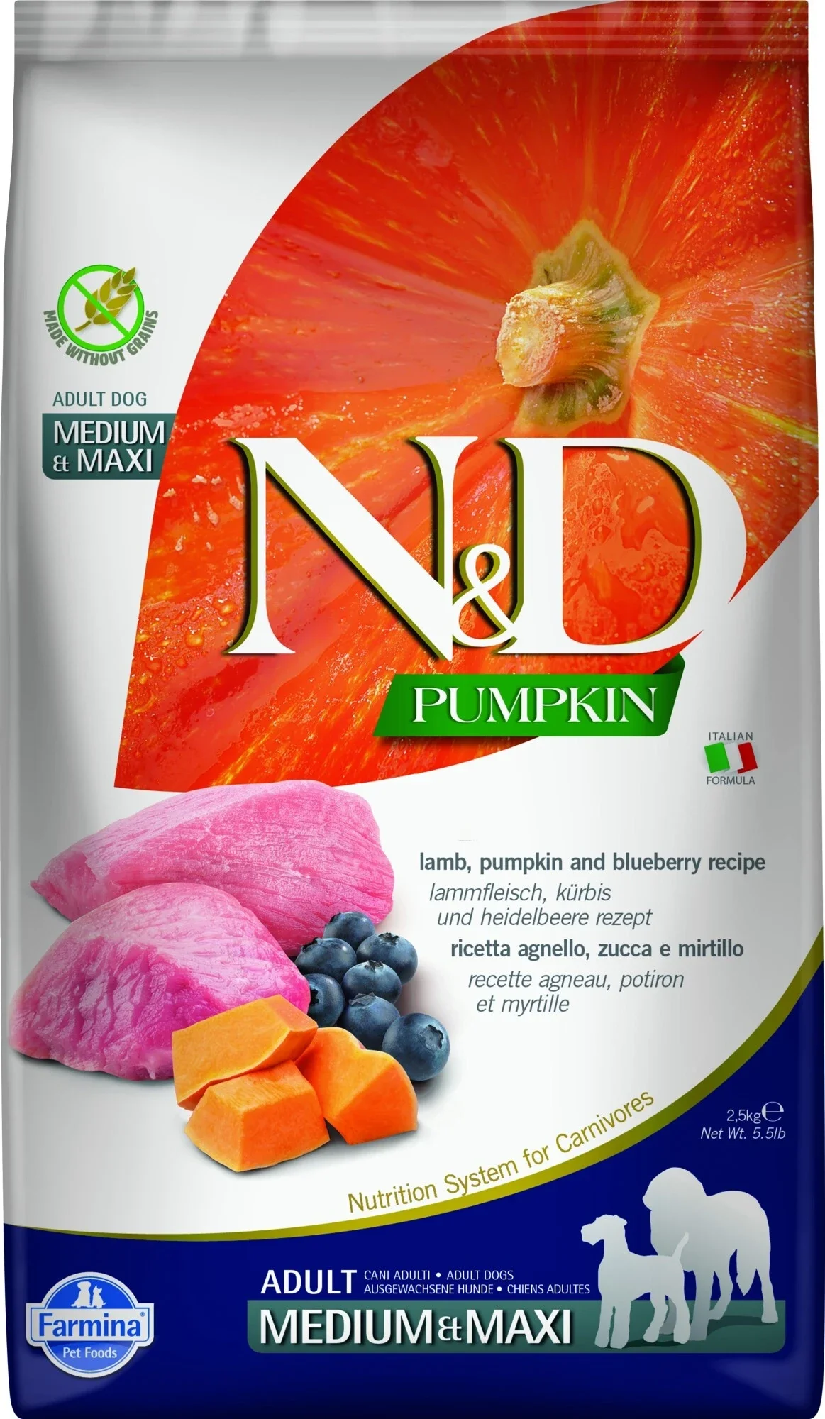 N&D Pumpkin hondenvoeding Lam medium/maxi