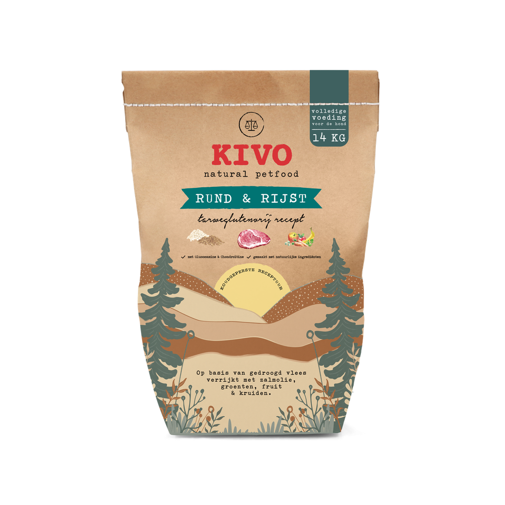 Kivo persbrok Rund en Rijst 14kg