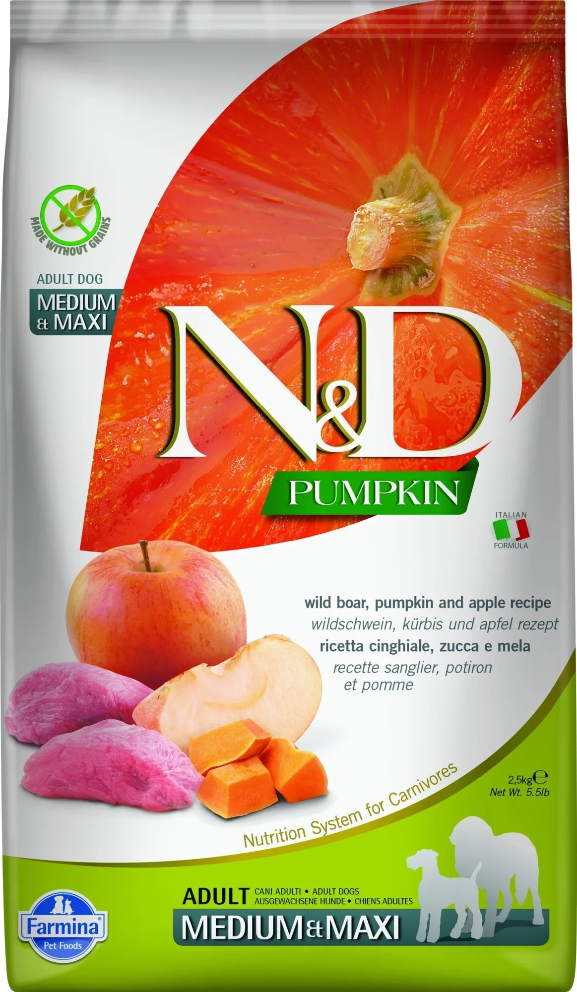 N&D Pumpkin hondenvoeding Wild Zwijn medium/maxi