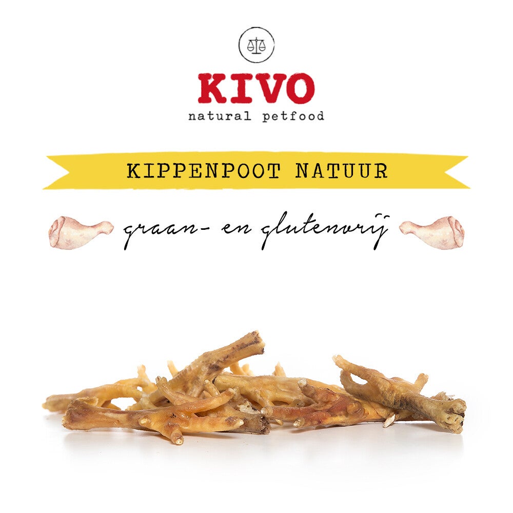 Kivo Kippenpoot Natuur 250gr