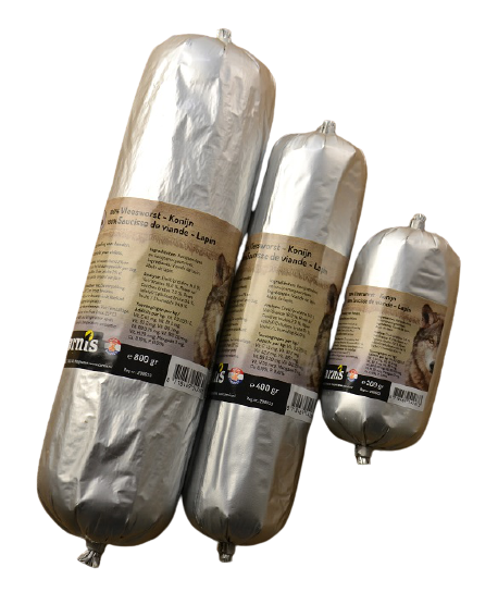 Carnis Gestoomde worst Konijn 24 x 400gr