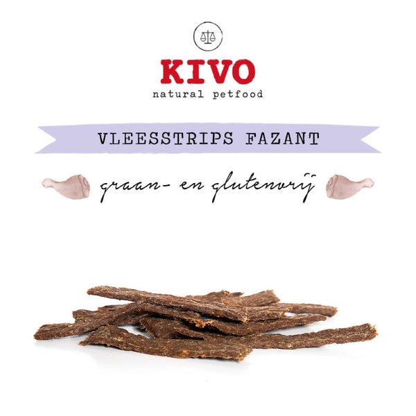 Kivo Vleesstrips Fazant 200gr