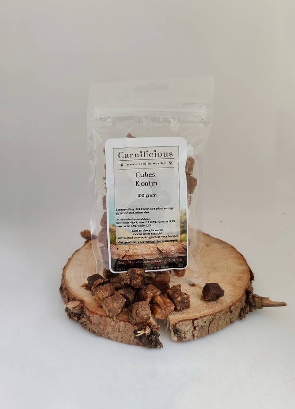Carnilicious CUBES KONIJN 100gr