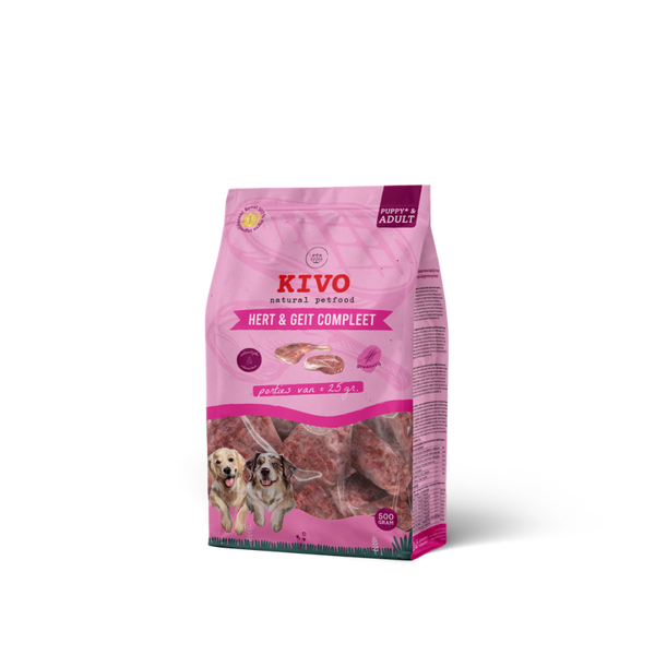 Kivo PORTIES Hert & Geit Compleet 9 x 500gr