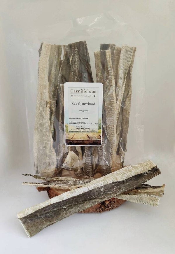 Carnilicious Kabeljauwhuid 150gr