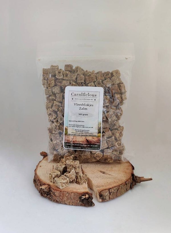 Carnilicious Vleesblokjes Zalm 500gr