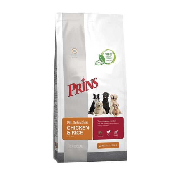 Prins krokant Chicken&Rice Fit Selection 14kg