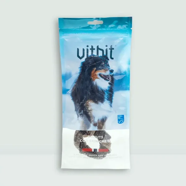 Vitbit hondensnack Donuts Kabeljauwhuid 3st