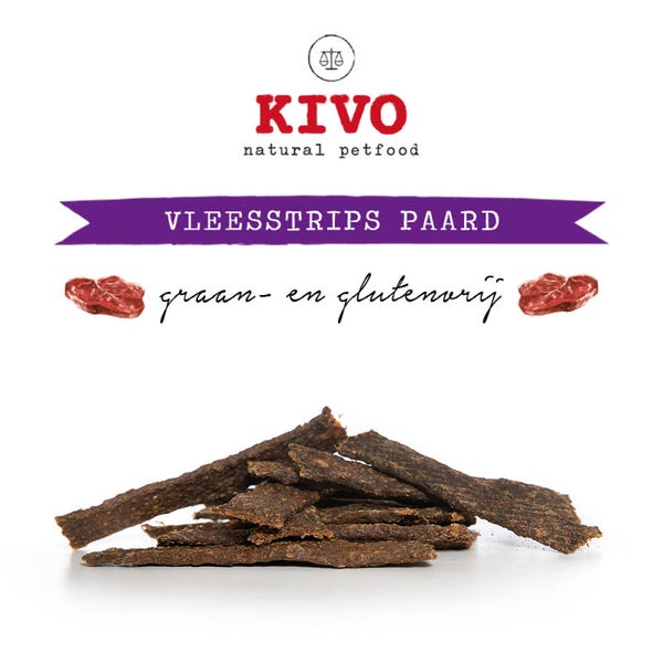 Kivo Vleesstrips Paard 200gr