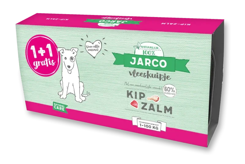 Jarco vleeskuipjes Kip/Zalm 6 x (2 x 150gr)