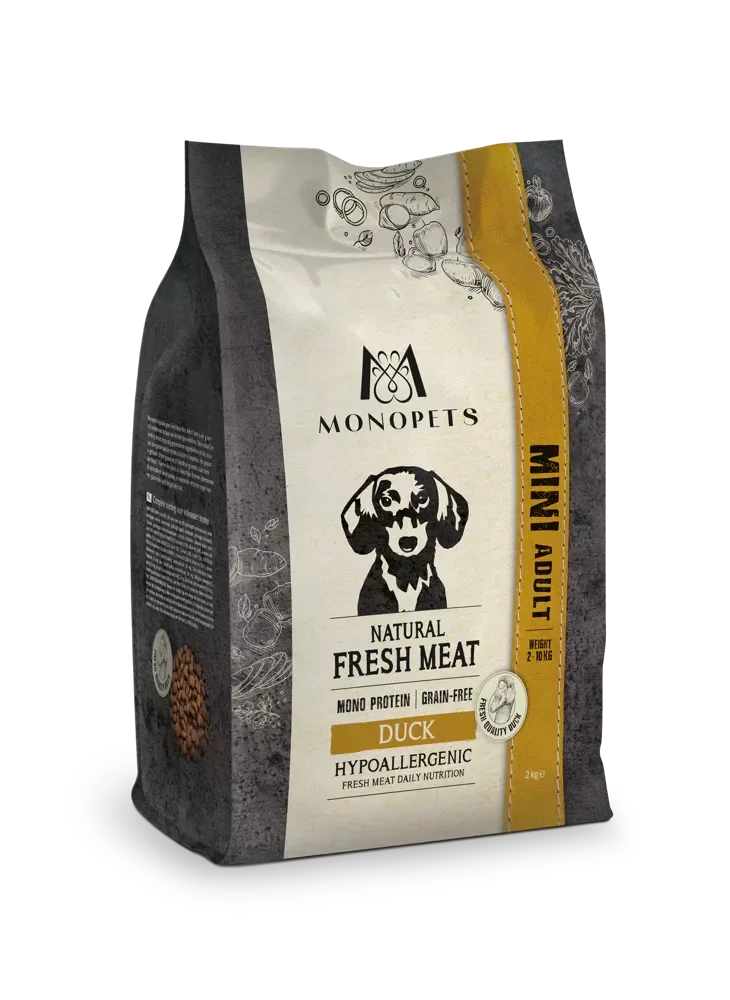 Monopets Hypoallergenic Fresh Meat Mini Adult Duck