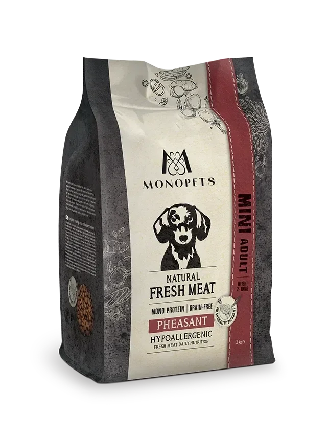 Monopets Hypoallergenic Fresh Meat Mini Adult Pheasant
