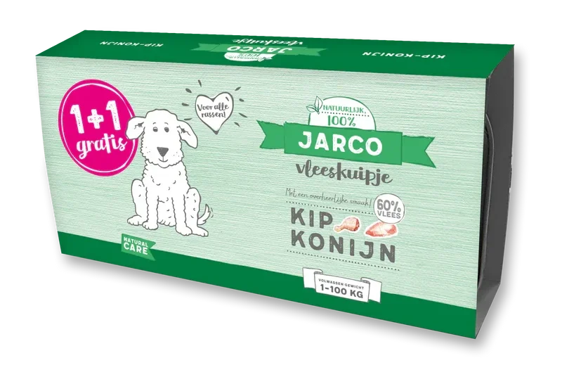 Jarco vleeskuipjes Kip/Konijn 6 x (2 x 150gr)