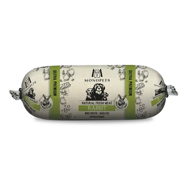 Monopets Fresh Meat sausage Rabbit 12 x 600gr