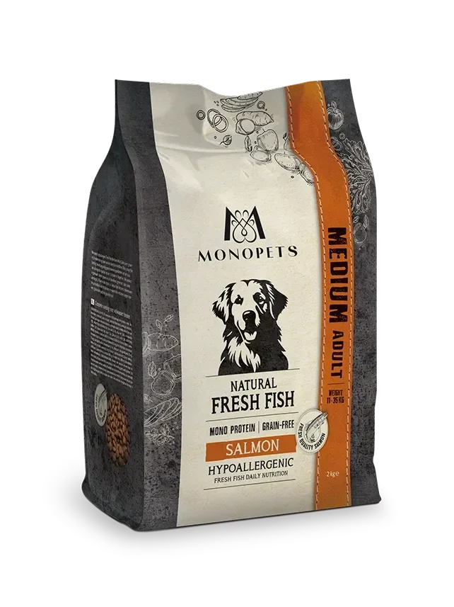 Monopets Hypoallergenic Fresh Fish Medium Adult Salmon 2kg